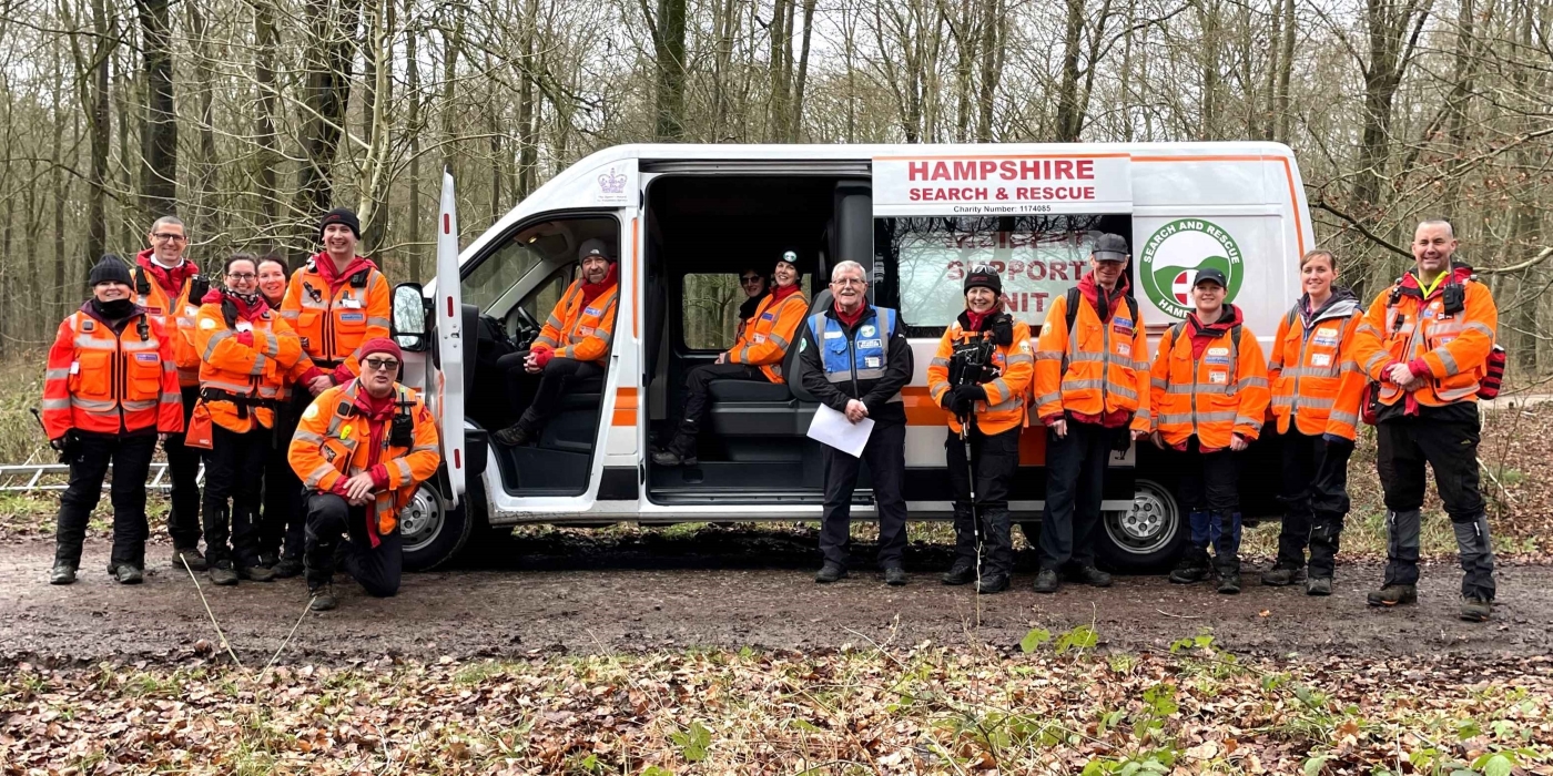 The team from Hants. search and rescue who received a grant from SSEN in 2023.