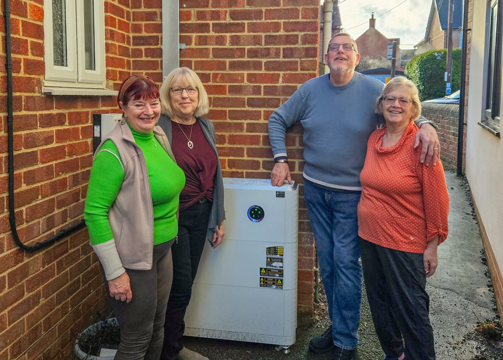 Dilton Memorial Hall trustees with their low-carbon heating system Dilton Memorial Hall trustees with their low-carbon heating system