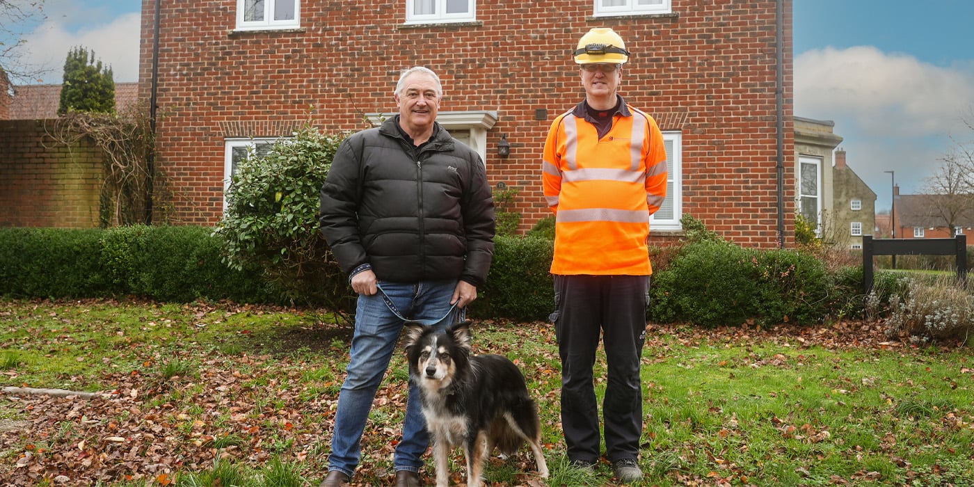 Garry Black, Timmy the dog and Andrew Wilkinson