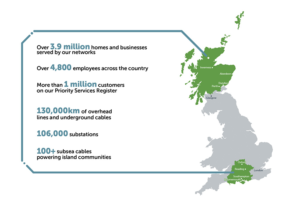 Map of SSEN Distribution network Map of SSEN Distribution network